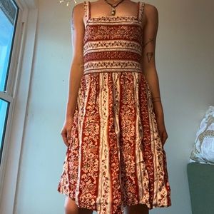 Japna red and white floral dress